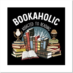 Funny Book Lovers Bookaholic Addicted To Reading Posters and Art